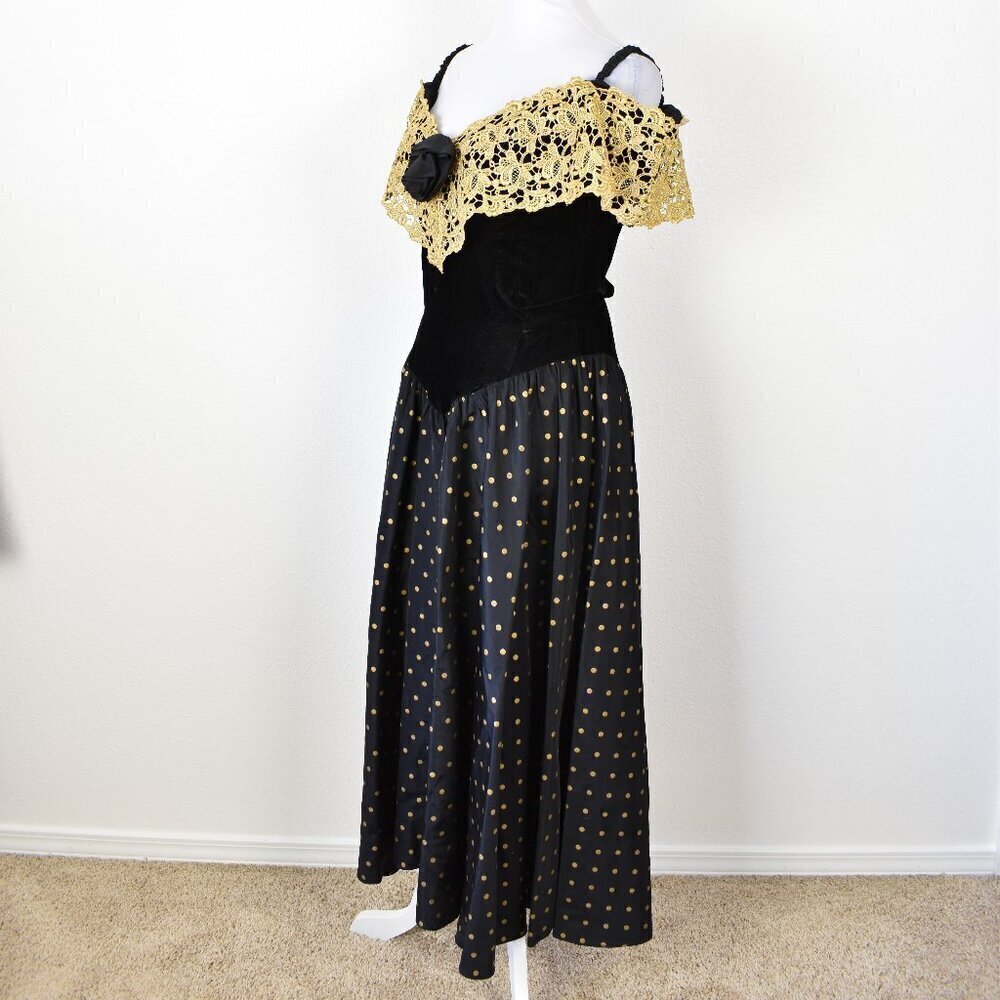 Vintage 80s Prom Party Formal Dress - 12 - Picture 5 of 10
